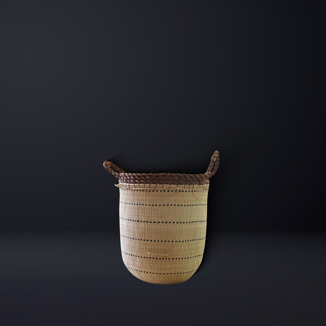 Tall Indigenous Basket with Handle in Natural Fiber - Yanomami Ethnicity